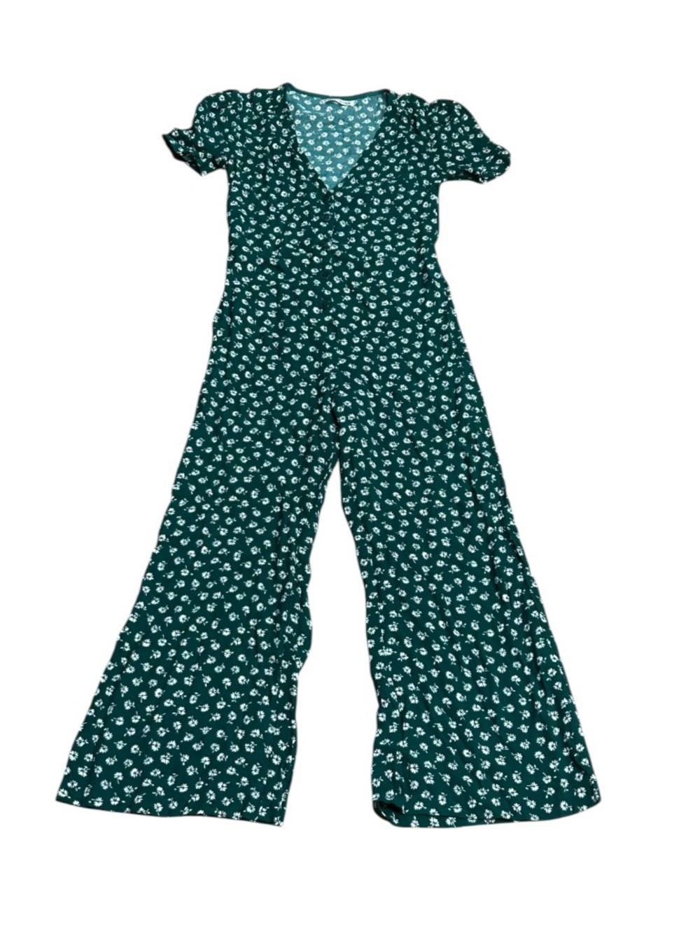 Reformation Green Floral Jumpsuit one piece size 0